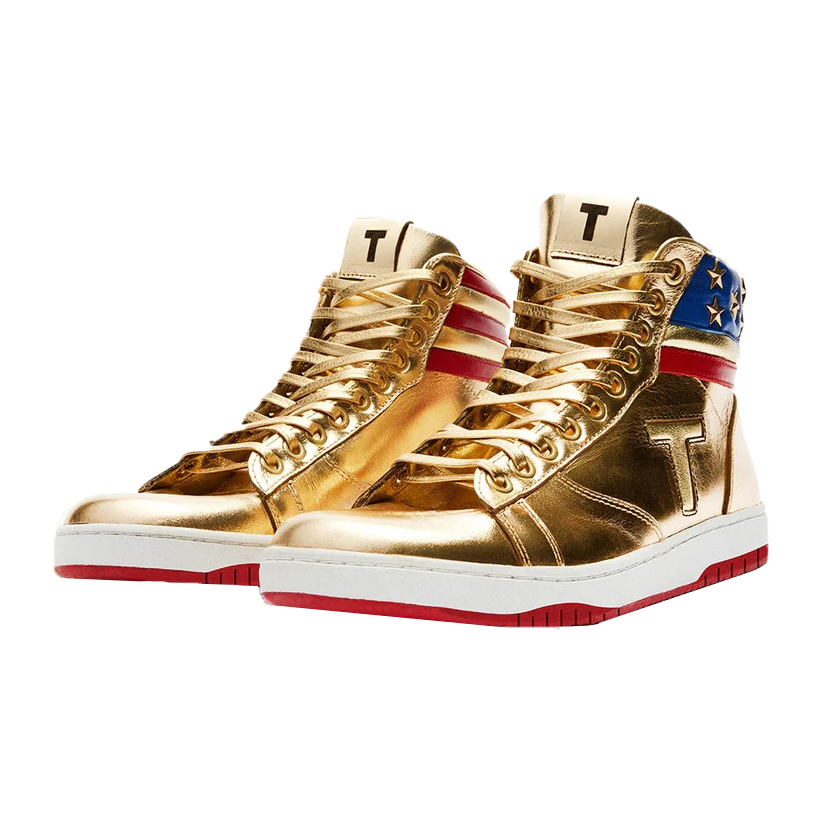 MAGA Never Surrender Gold Sneakers - Patriots Prestige