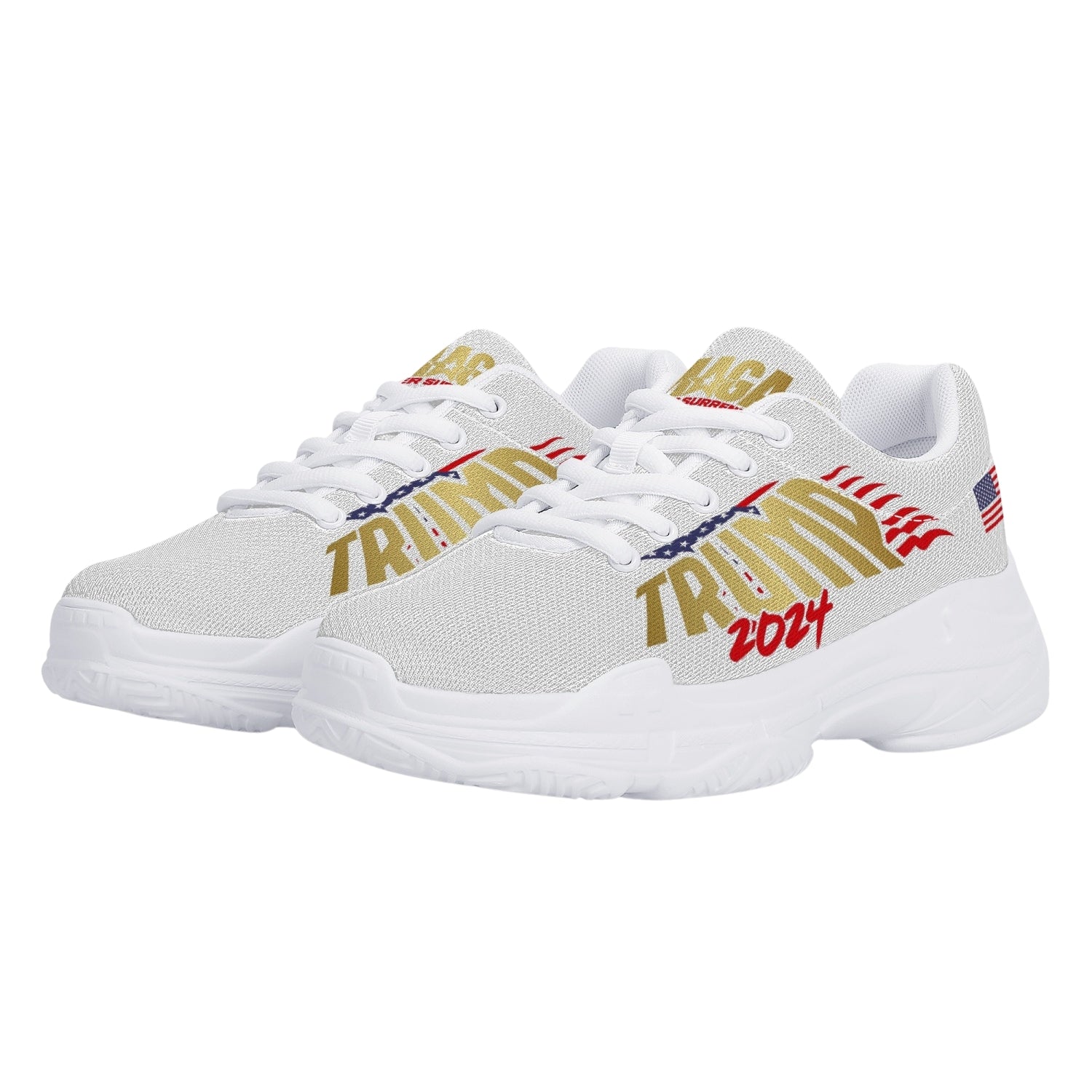 MAGA Trump 2024 Gold Edition Sneakers - Patriots Prestige