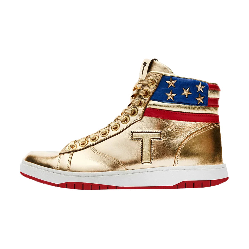 MAGA Never Surrender Gold Sneakers - Patriots Prestige