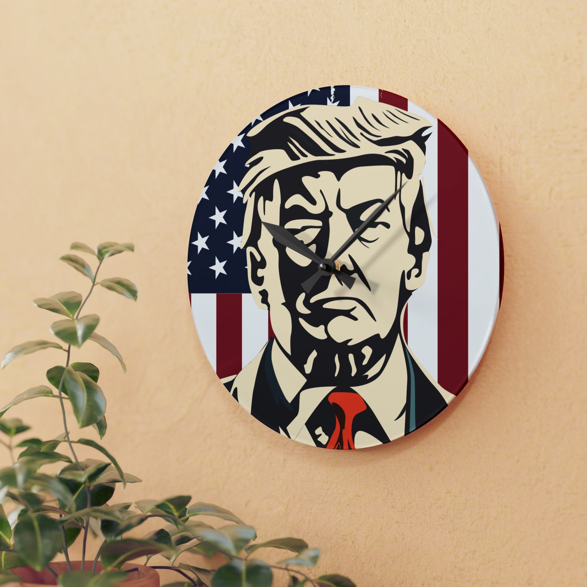 Donald Trump Acrylic Wall Clock - Patriots Prestige