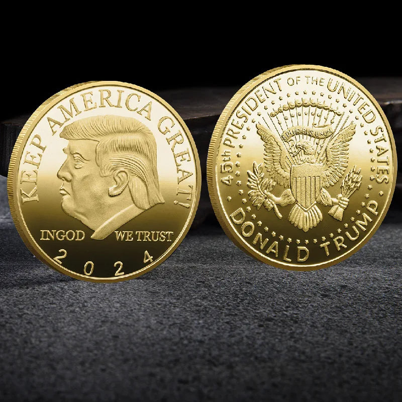 Trump 2024 Gold Coin - Patriots Prestige