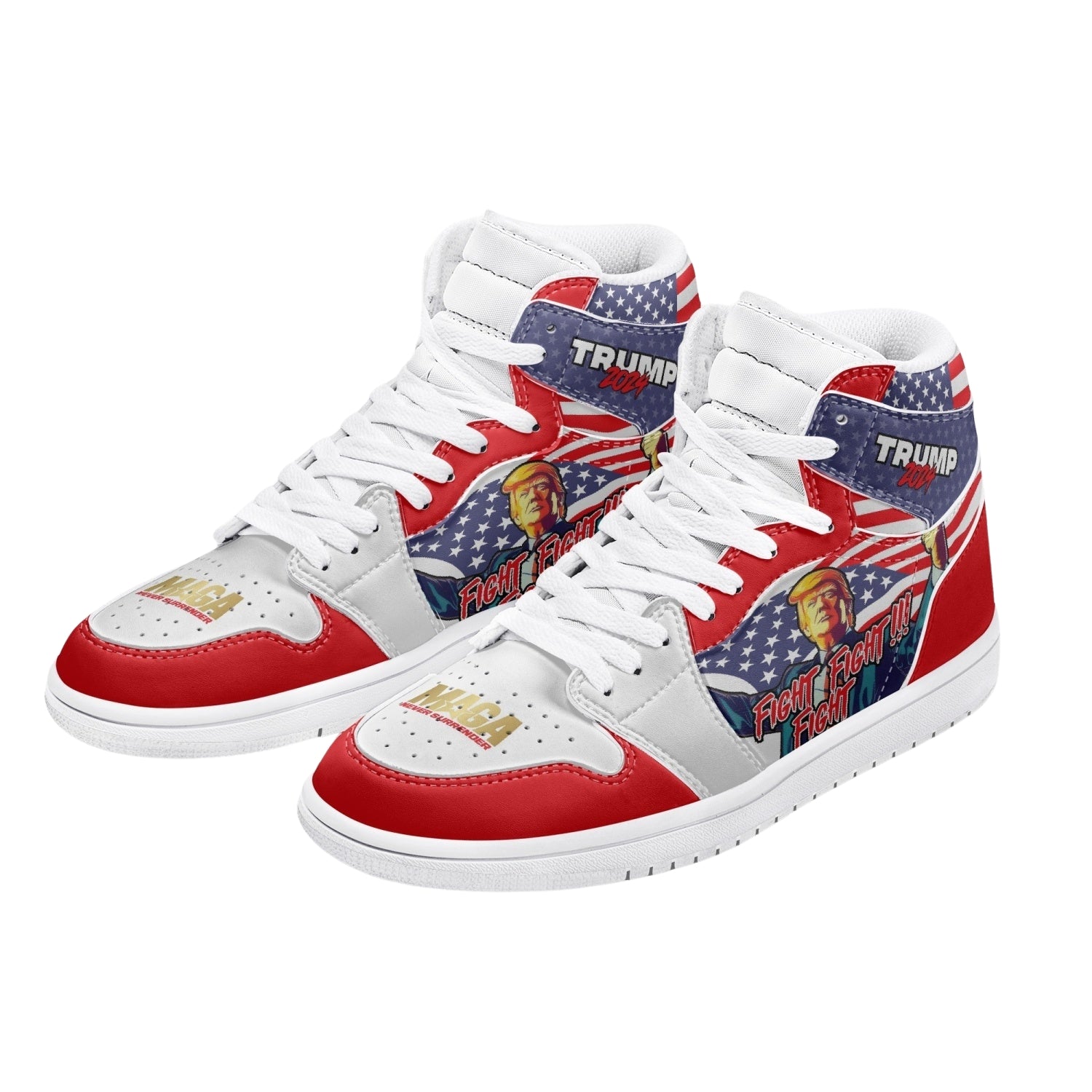 Fight Fight Fight High-Top Sneakers - Patriots Prestige