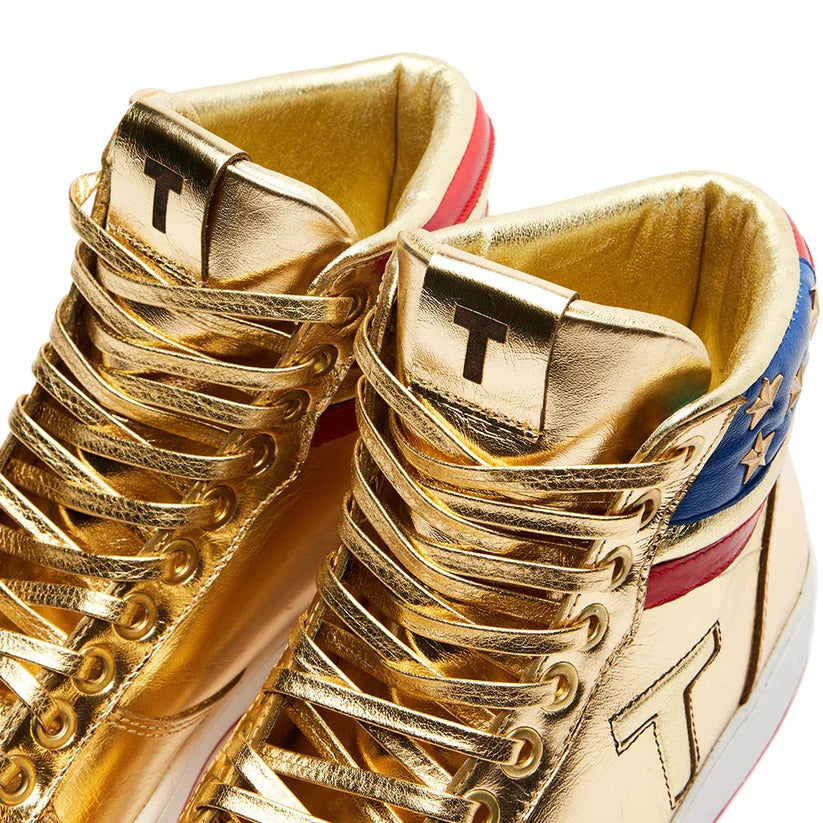 MAGA Never Surrender Gold Sneakers - Patriots Prestige