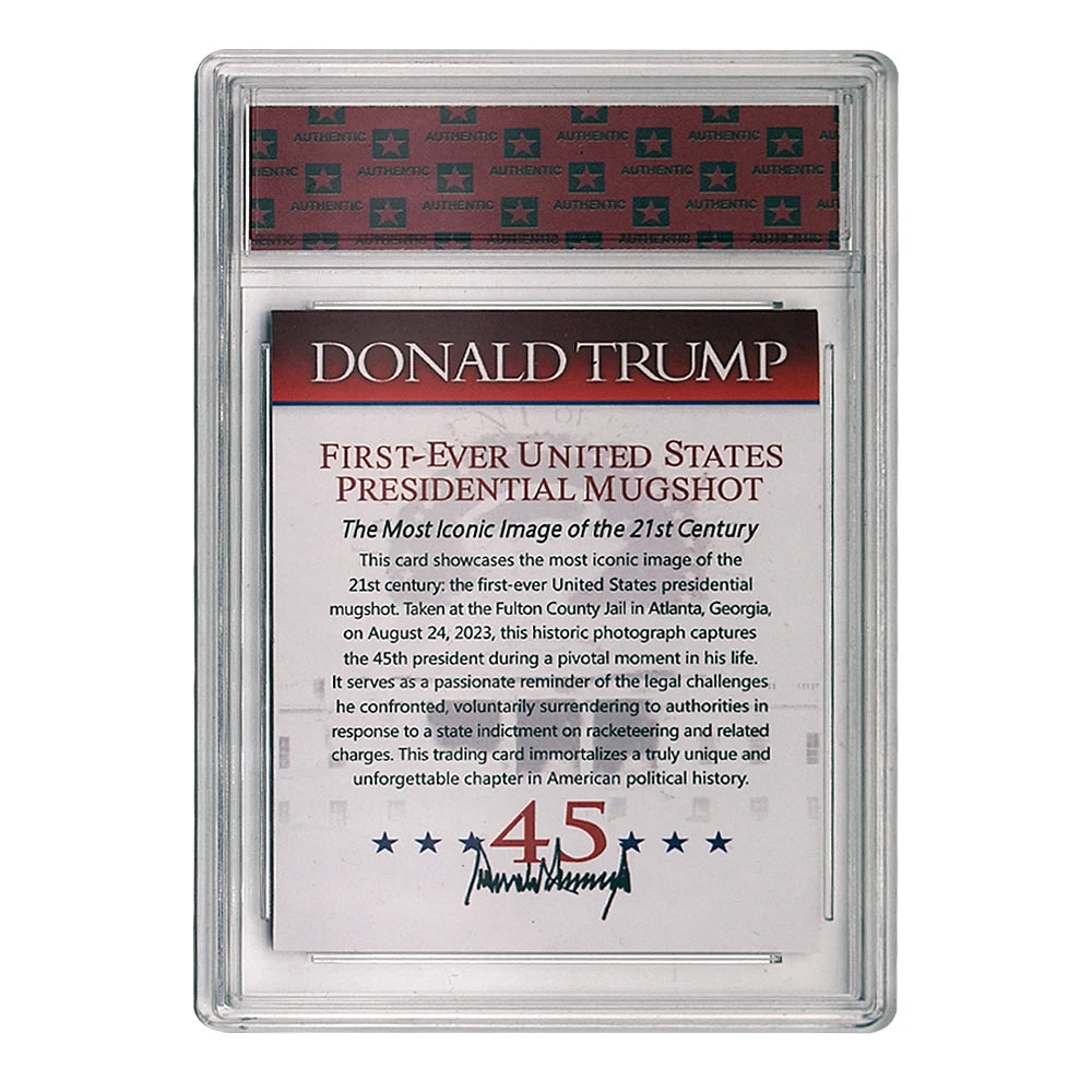 Trump Mugshot Collector Trading Card - Patriots Prestige