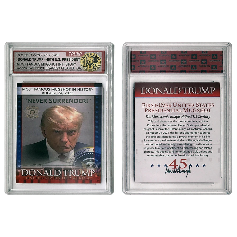 Trump Mugshot Collector Trading Card - Patriots Prestige