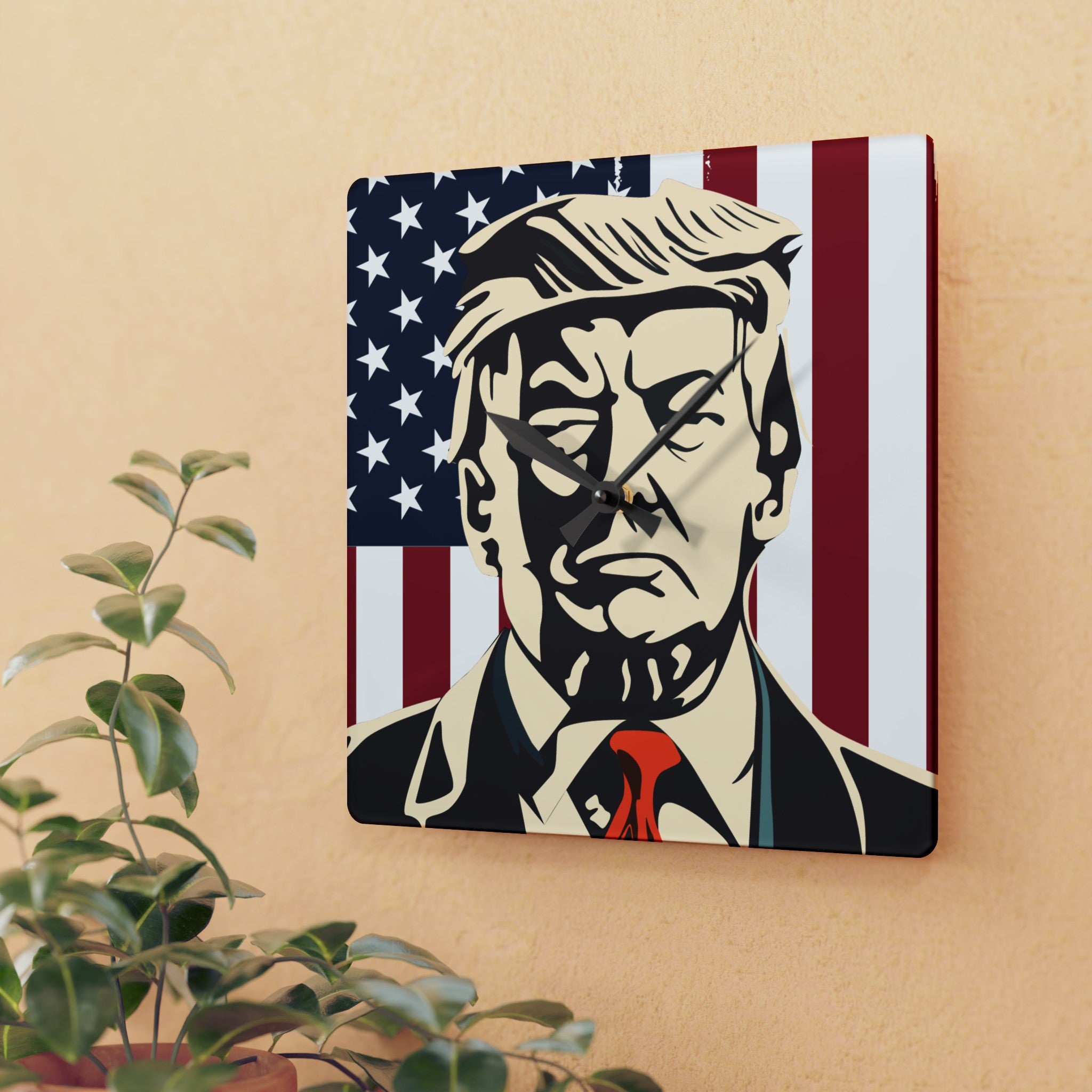 Donald Trump Acrylic Wall Clock - Patriots Prestige