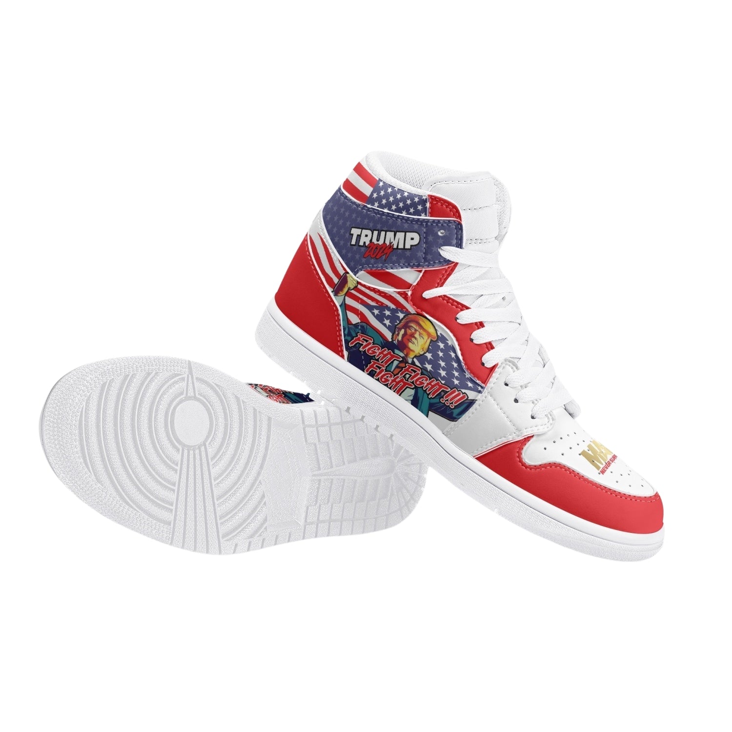 Fight Fight Fight High-Top Sneakers - Patriots Prestige