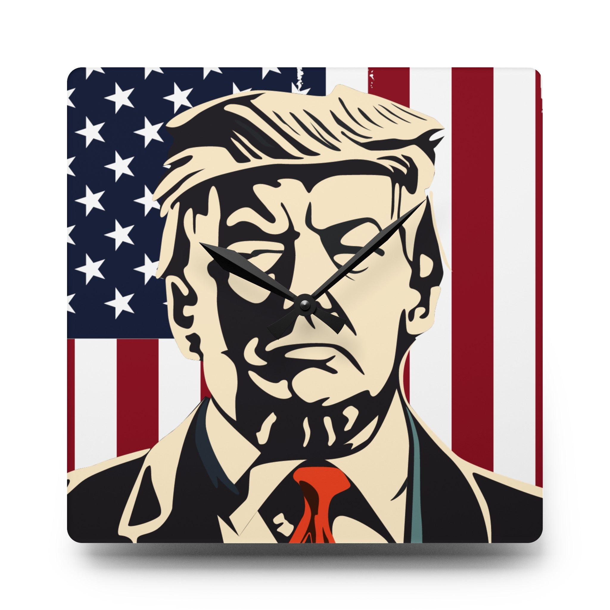 Donald Trump Acrylic Wall Clock - Patriots Prestige