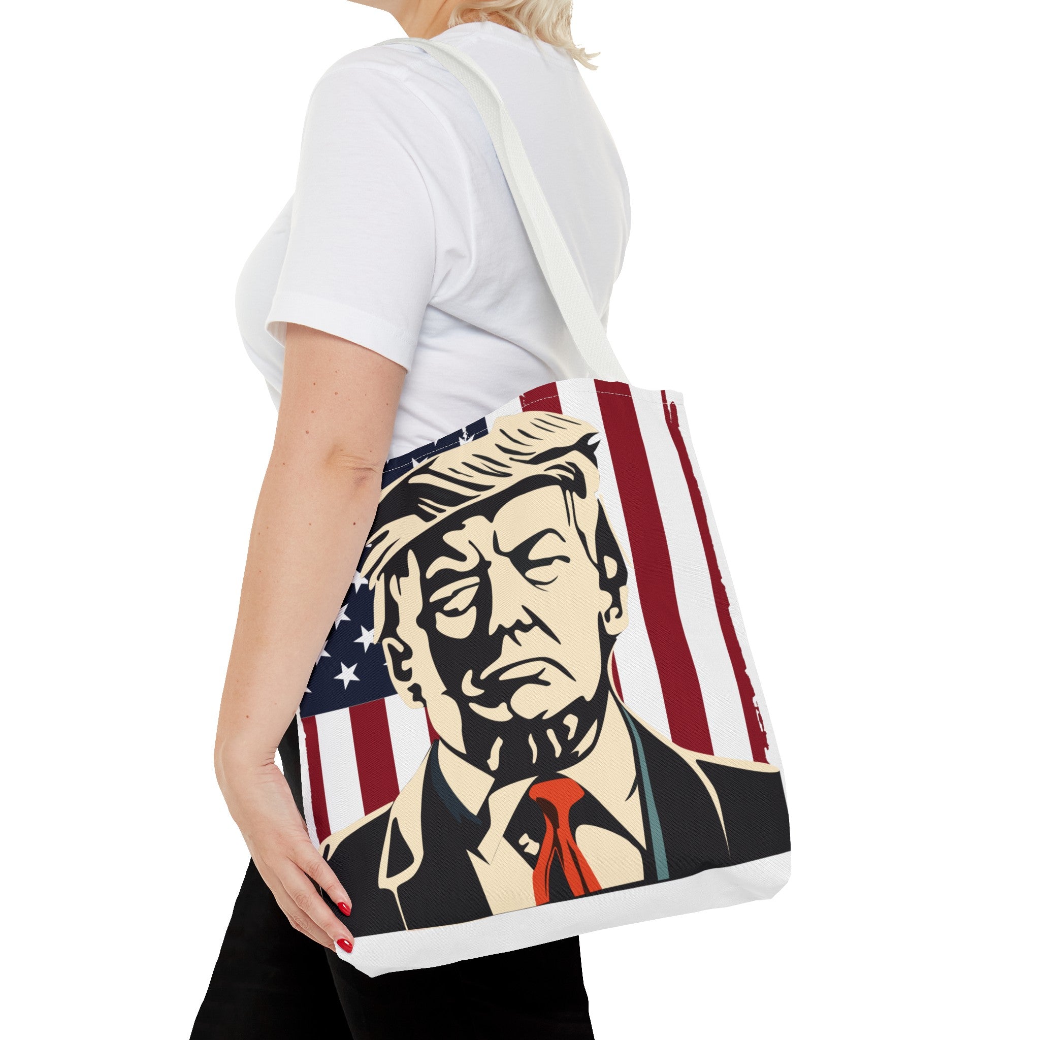 Donald Trump 2024 AOP Tote Bag - Patriots Prestige