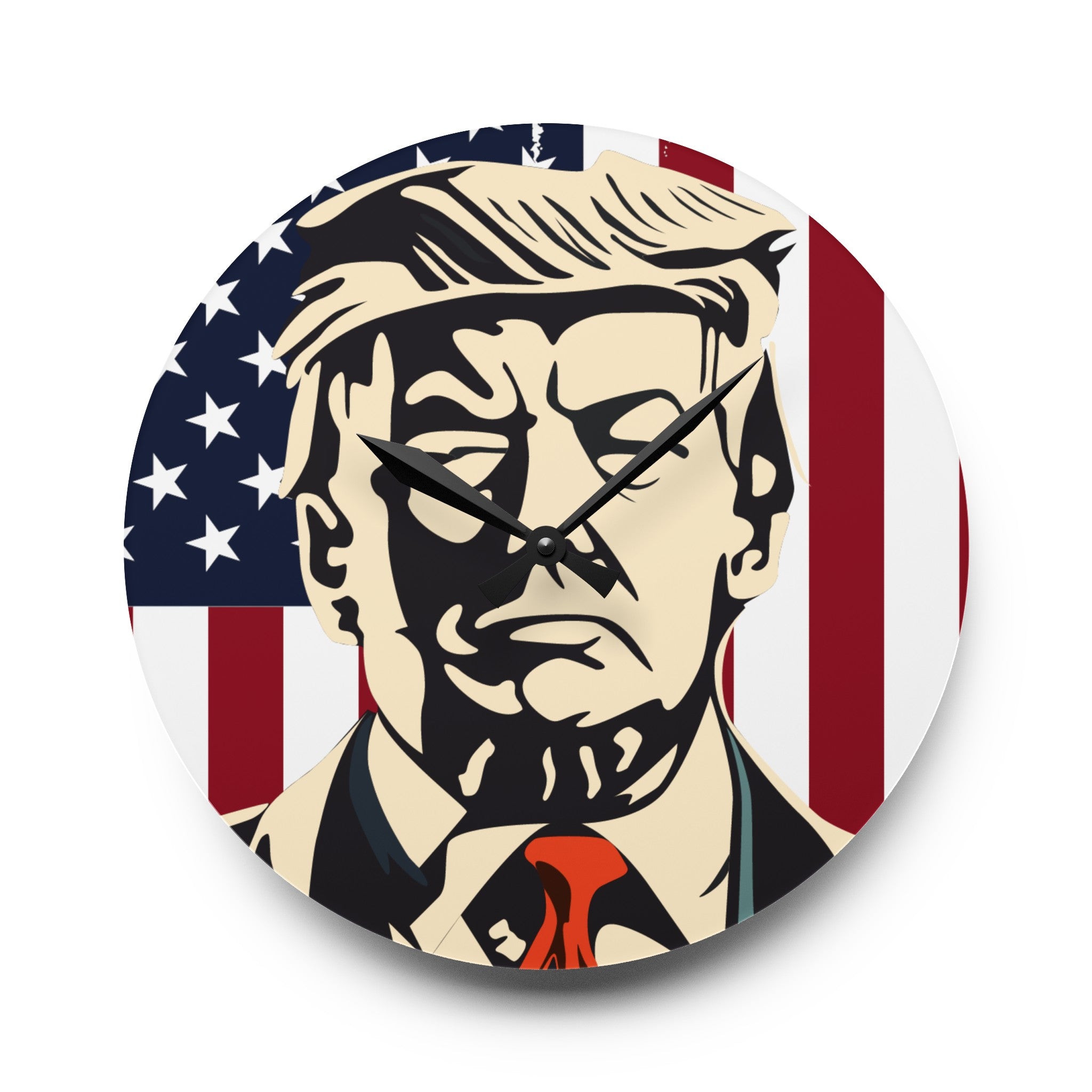 Donald Trump Acrylic Wall Clock - Patriots Prestige