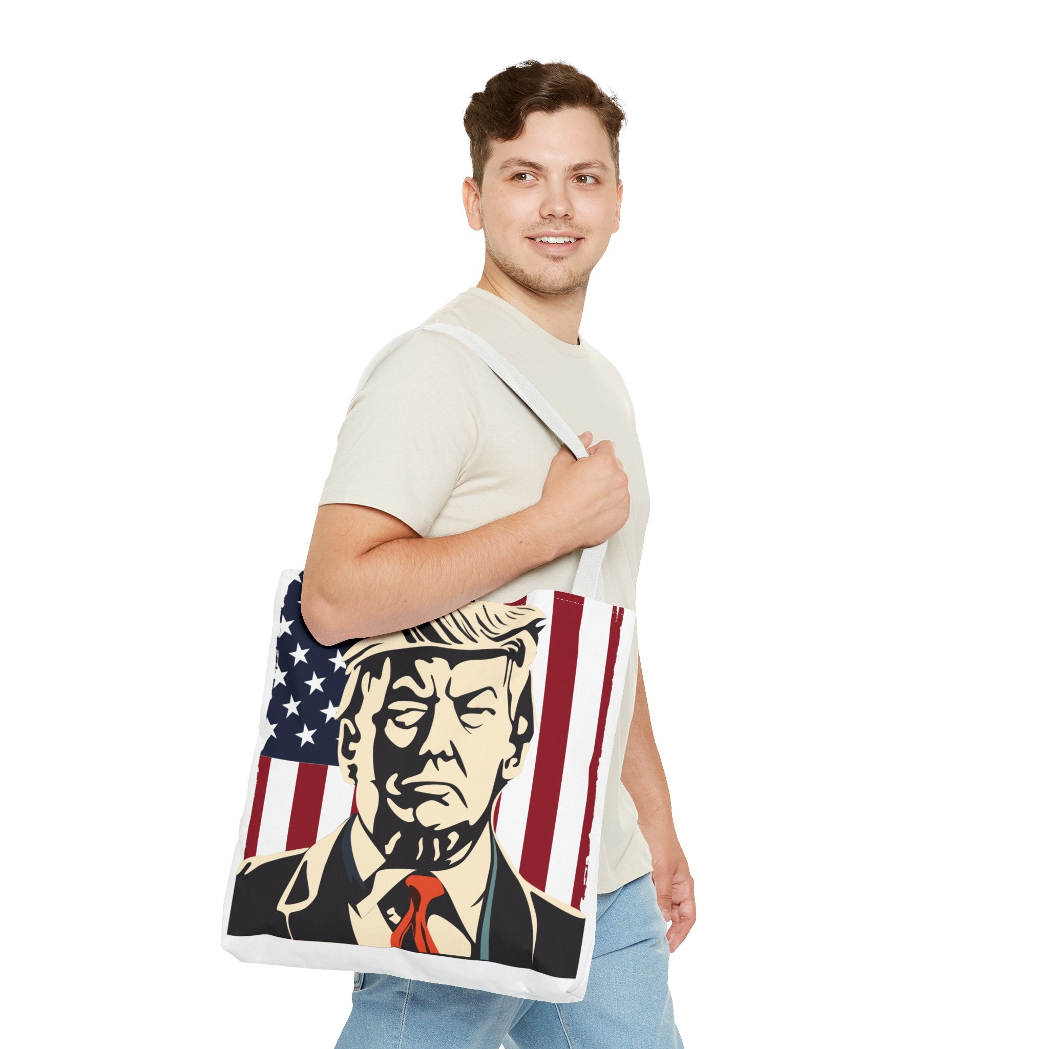 Donald Trump 2024 AOP Tote Bag - Patriots Prestige