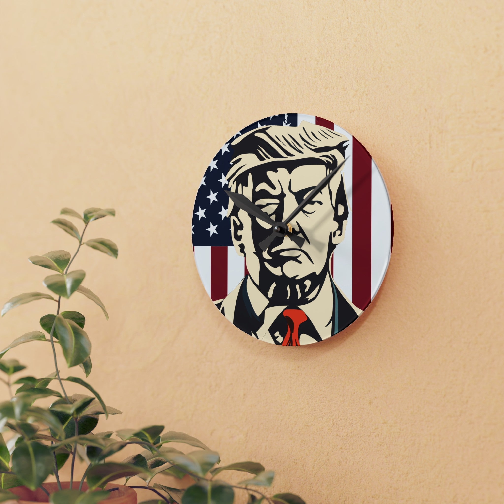 Donald Trump Acrylic Wall Clock - Patriots Prestige