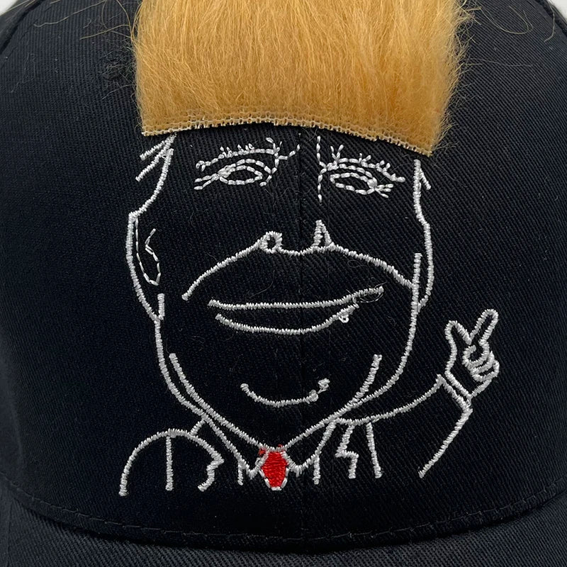 Donald Trump 2024 Image Wig Hat - Patriots Prestige