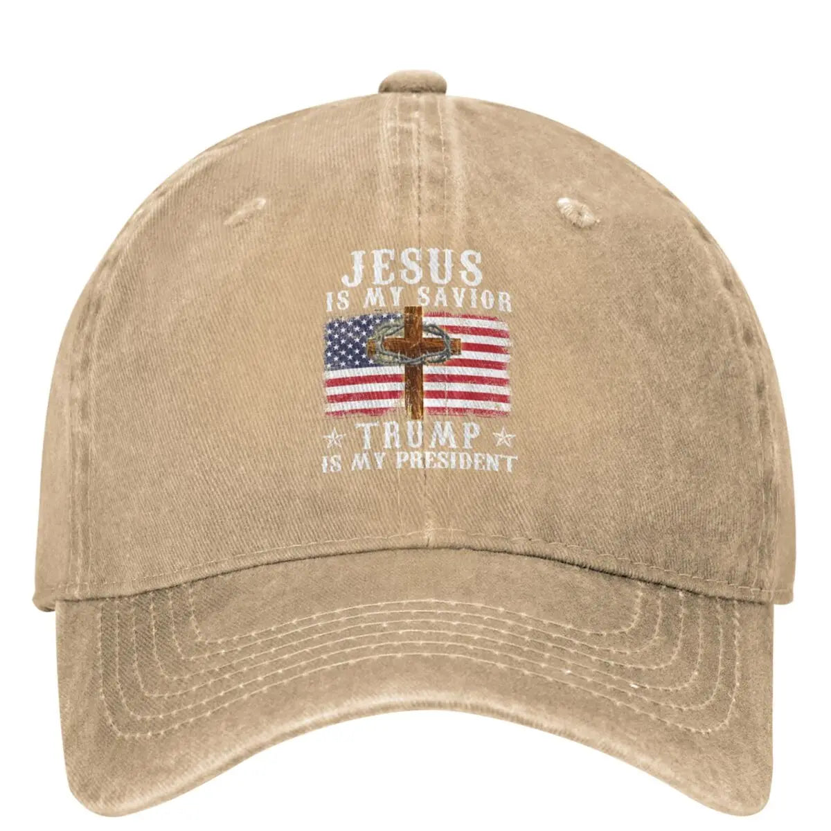 Jesus Is My Savior Trump Is My President Denim Hat - Patriots Prestige