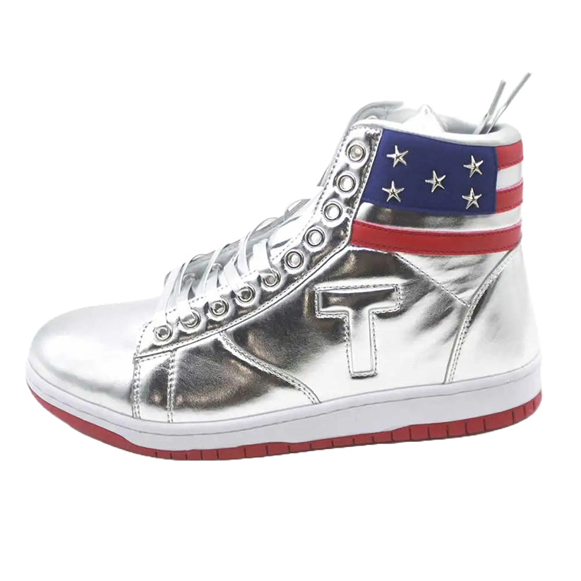 MAGA Never Surrender Silver Sneakers - Patriots Prestige