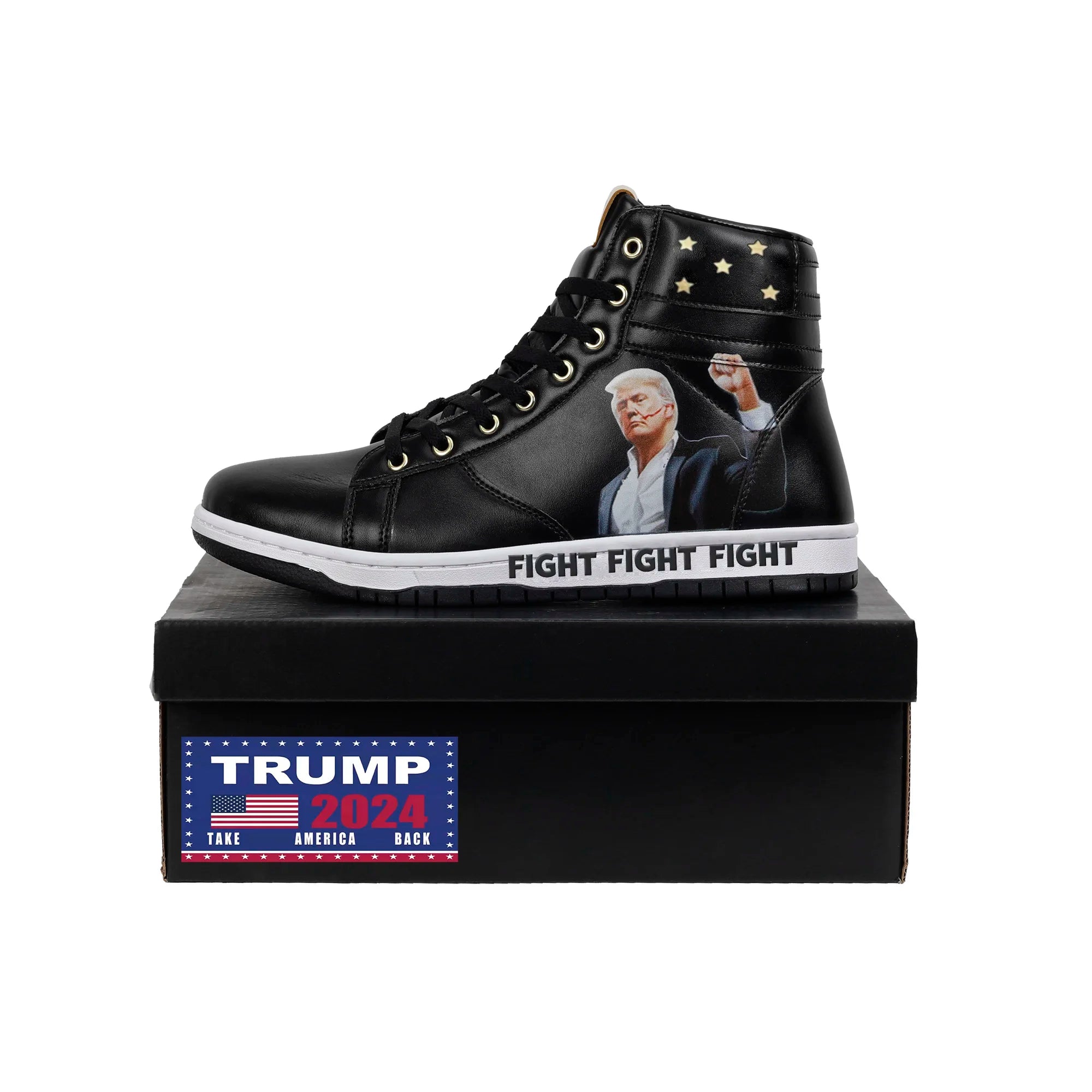 Trump "Fight Fight Fight" Never Surrender Sneakers - Patriots Prestige