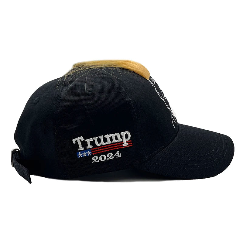 Donald Trump 2024 Image Wig Hat - Patriots Prestige