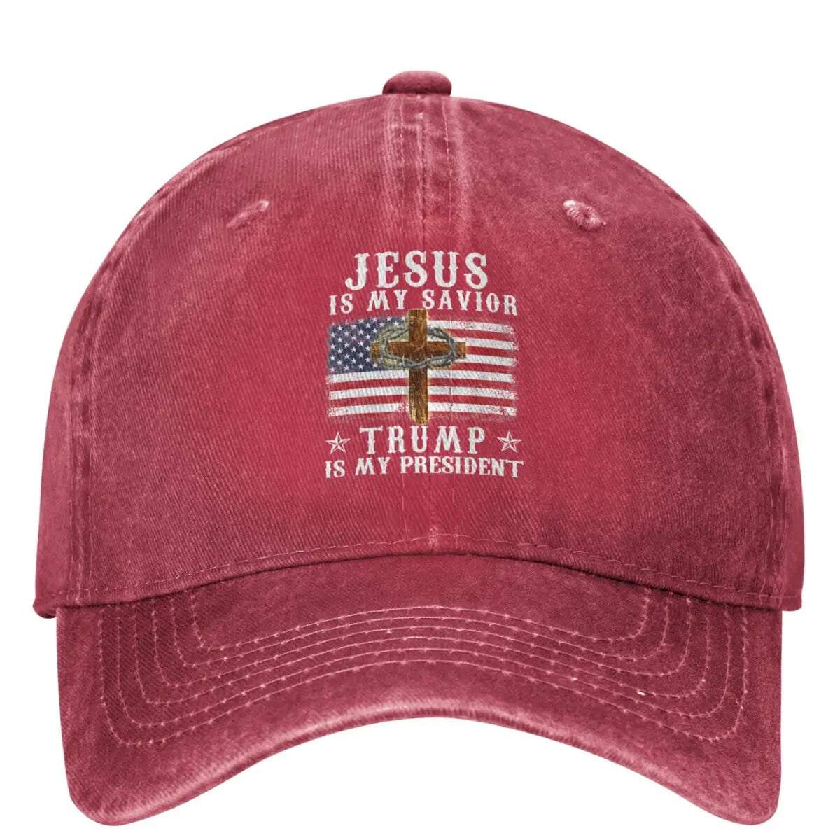 Jesus Is My Savior Trump Is My President Denim Hat - Patriots Prestige