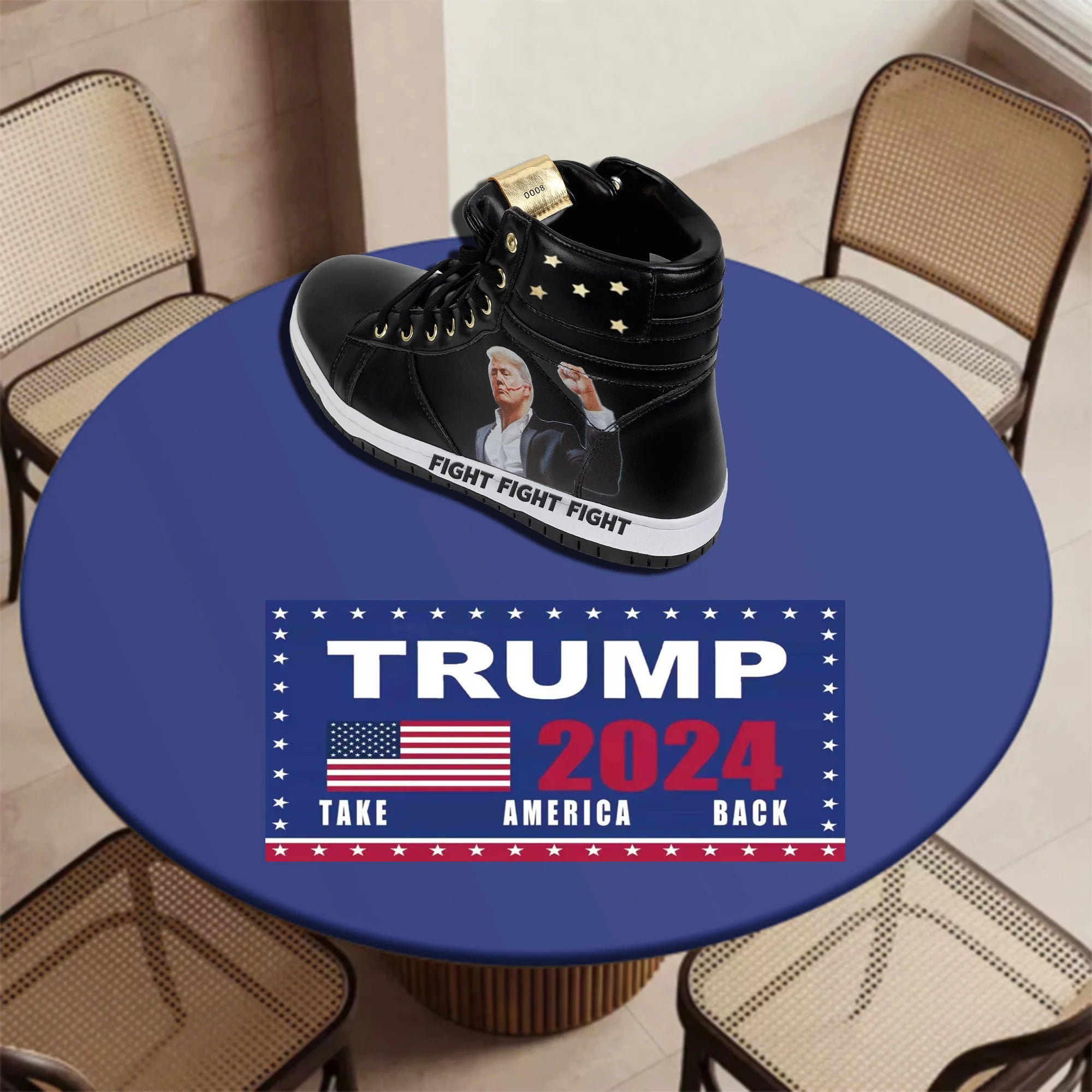 Trump "Fight Fight Fight" Never Surrender Sneakers - Patriots Prestige