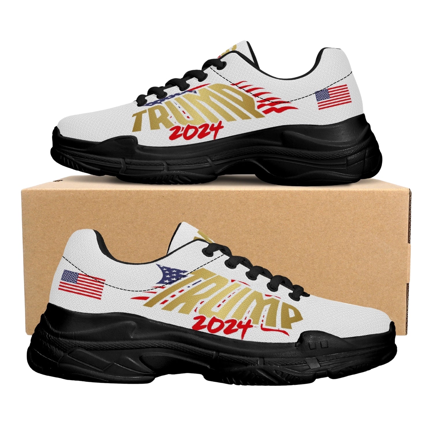 MAGA Trump 2024 Gold Edition Sneakers - Patriots Prestige