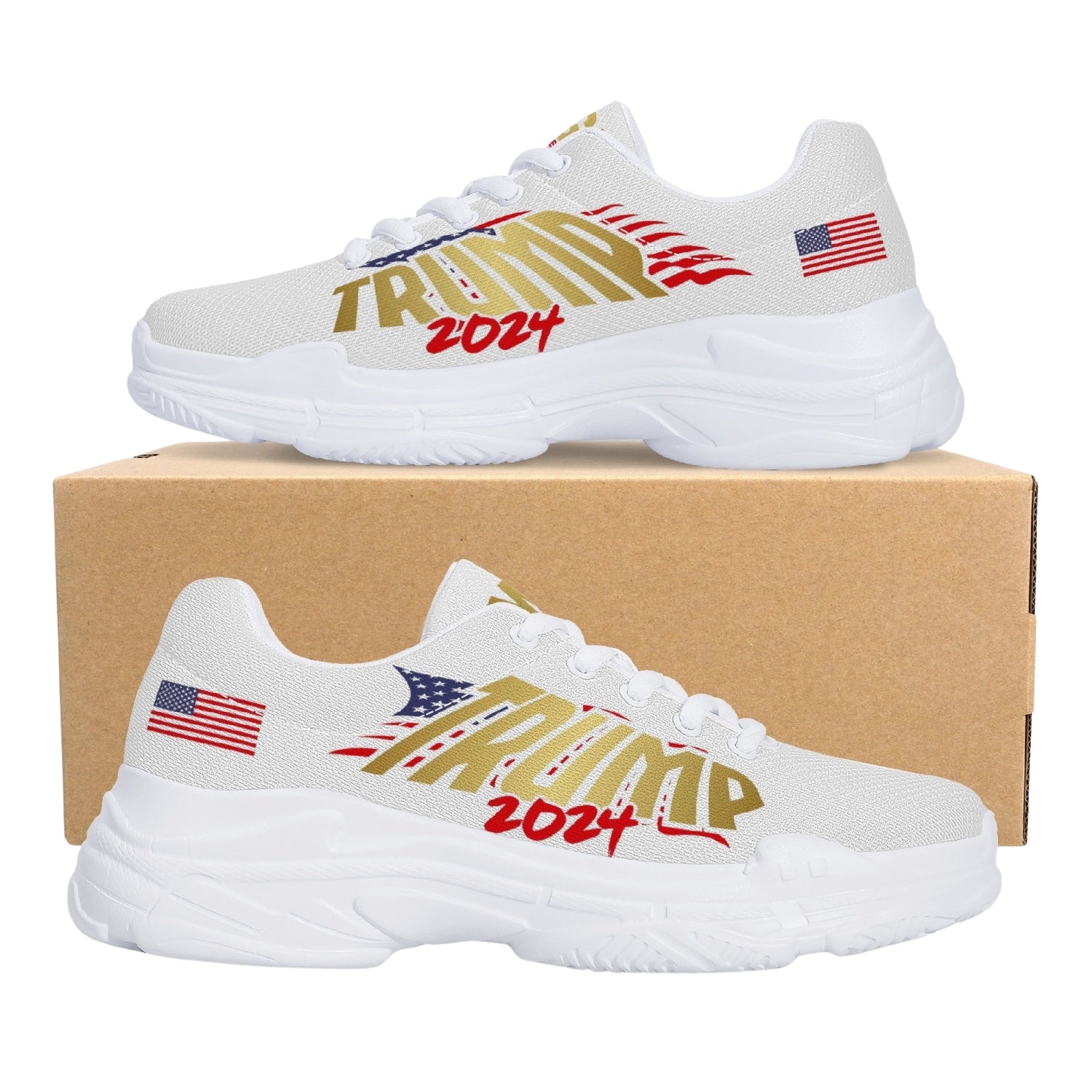 MAGA Trump 2024 Gold Edition Sneakers - Patriots Prestige